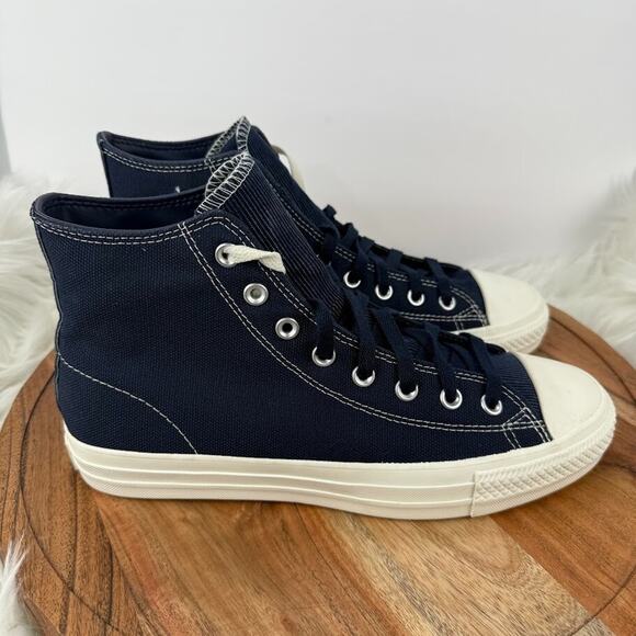 Converse Chuck Taylor Pro Hi Obsidian Skate Shoes Canvas Men Sz 9 Casual Blue - Picture 2 of 12